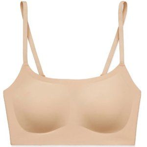 True & Co True Everybody Beige Adjustable Strap Scoop Neck Wireless Bra Size L